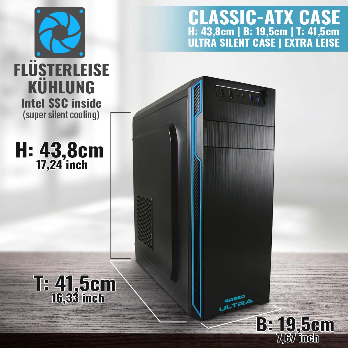 GREED® Intel Core i5-12400F Ultra Business PC + schneller Computer für Büro + Homeoffice GREED® Intel Core i5-12400F Ultra Business PC + schneller Computer für Büro + Homeoffice
